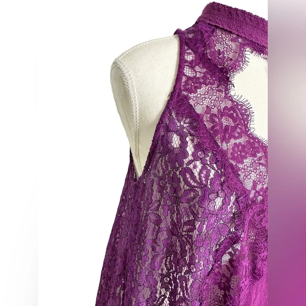 Free People Tell Tale Heart Sleeveless Tunic in Plum